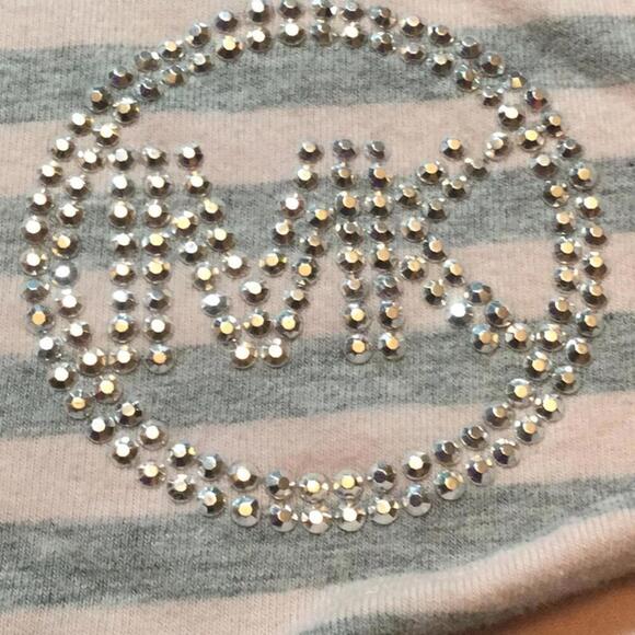 Michael Kors pink grey striped medium Tank Top - Picture 4 of 8